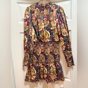 Listicle Multicolor Floral Long Sleeve Fall Dress from boutique new size small